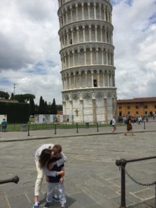 Having fun with the boy.