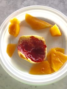 Luc's breakfast plate.