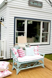 Pop up shop in the one lane town.