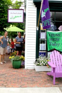 Shopping in town, resort style.