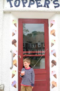 Topper's for ice cream where locals have an account.