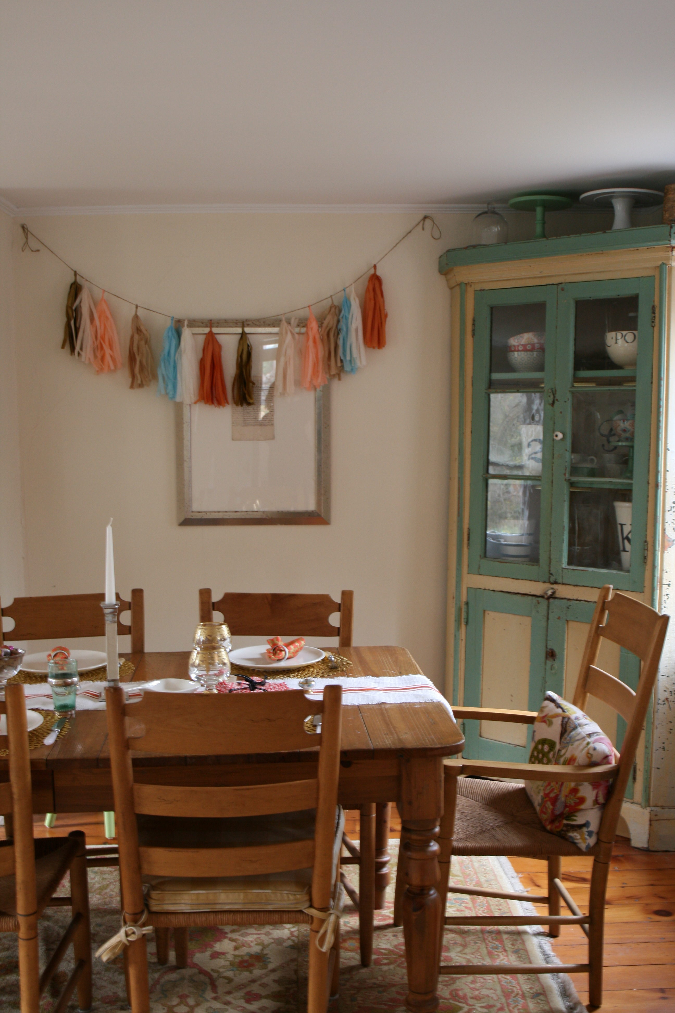 The setting in our former home, which mixes traditional with today's flare. 