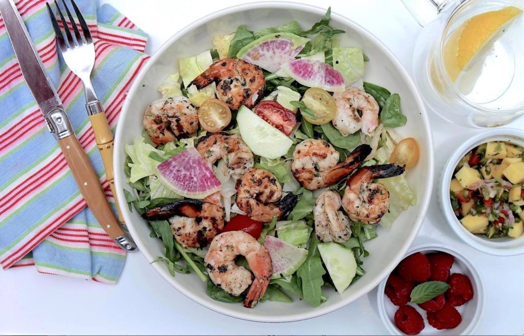Picture of grilled shrimp salad